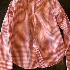 L.L. Bean Men's Pink Gingham Button Down Shirt